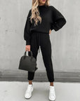 women's two-piece high collar lounge set