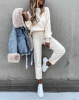 women's two-piece high collar lounge set