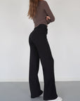 women's high waist wide-leg trousers