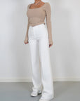women's high waist wide-leg trousers