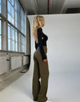 women's high waist wide-leg trousers