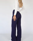 women's high waist wide-leg trousers