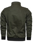 Men's khaki casual utility bomber jacket