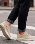 Men's brown retro suede sneakers