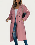 Women's white long trench coat