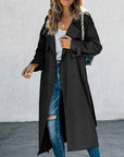 Women's white long trench coat