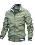 Men's black zip-up classic bomber jacket