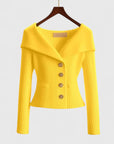 Women's yellow soft knit cosy cardigan