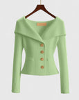 Women's yellow soft knit cosy cardigan