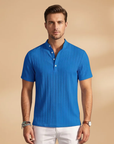 Bold Men's T Shirt with Textured V-Neck 9