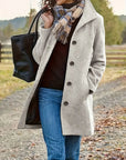 Women's Green Winter Coat warm lining feminine cut