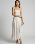 Women’s white and purple women's floral corset midi dress