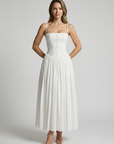 Women’s women's floral corset midi dress