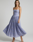 Women’s women's floral corset midi dress