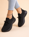 women's slip-on knit sneakers