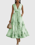 Charming Floral Maxi Dress With Long Sleeves 11
