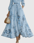 Charming Floral Maxi Dress With Long Sleeves 6