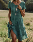 Charming Floral Summer Dress Mini Fit 1