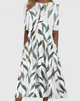 Charming Floral Summer Dress With Midi Fit 1