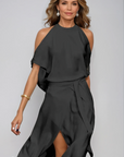 Charming Midi Dress With Stylish Cutouts 2