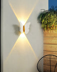 Charming Outdoor Wall Light for Unisex Aluminum Warm White Butterfly Design 1