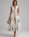 Flowy Floral Maxi Dress With Long Sleeves