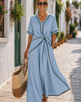 Light Summer Dress With Vertical Stripes
