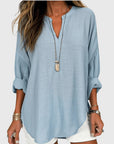 Chic Long Sleeve Beach Shirt For Women 0