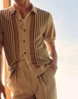 Men’s men's knitted polo top