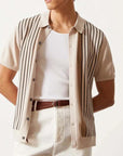 Men’s men's knitted polo top