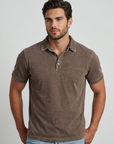 Men’s men's casual polo shirt vintage wash