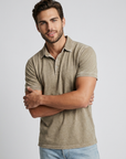 Men’s blue men's casual polo shirt vintage wash
