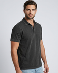 Men’s men's casual polo shirt vintage wash