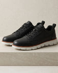 Men's midnight navy leather casual sneakers