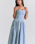 Elegant Pleated Midi Sundress for Special Occasions 4