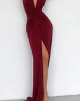 Elegant Pleated V-Neck Midi Dress 13