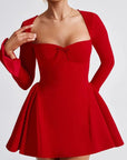 Elegant Sweetheart Neckline A-Line Dress with Tulle Skirt 0