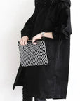 Women's grey waterproof raincoat with oversized hood