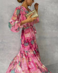 Ella | Maxi Dress Floral Wrap Style Tiered 4