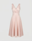 Ella | White Midi Dress A Line V Neck Sleeveless 5