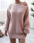 Ella | Womens Dress Off Shoulder Ribbed Knit 2