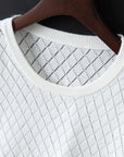 Men’s white men's knitted cotton t-shirt