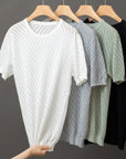 Men’s white men's knitted cotton t-shirt