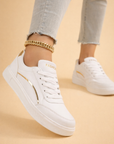 women's casual platform lace-up sneakers