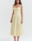 Floral Bustier Summer Dress With Side Slit 10