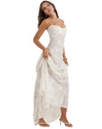 Floral Jacquard Structured Bustier Gown 2