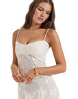 Floral Jacquard Structured Bustier Gown 4