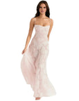 Floral Jacquard Structured Bustier Gown 8