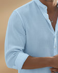 Fresh Men's Shirt Long Sleeve Stand-Up Collar 6