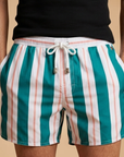Fresh Mens Swim Trunks with Striped Design 0